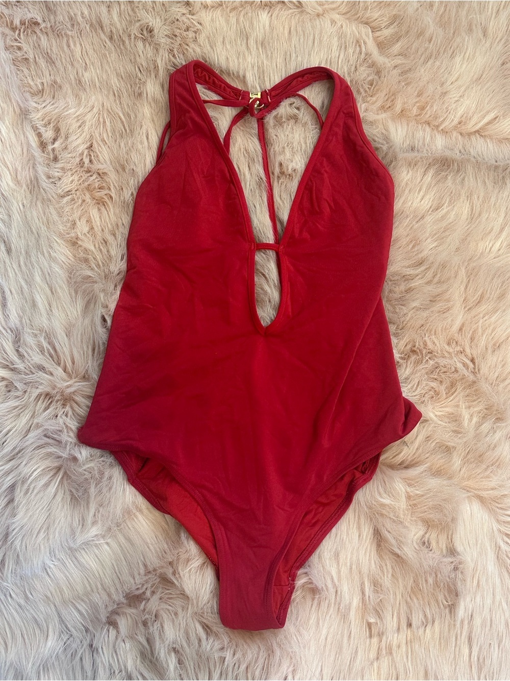 Jets by Jessika Allen red rosso one piece bathing suit 👙sz 10 - Picture 5 of 9